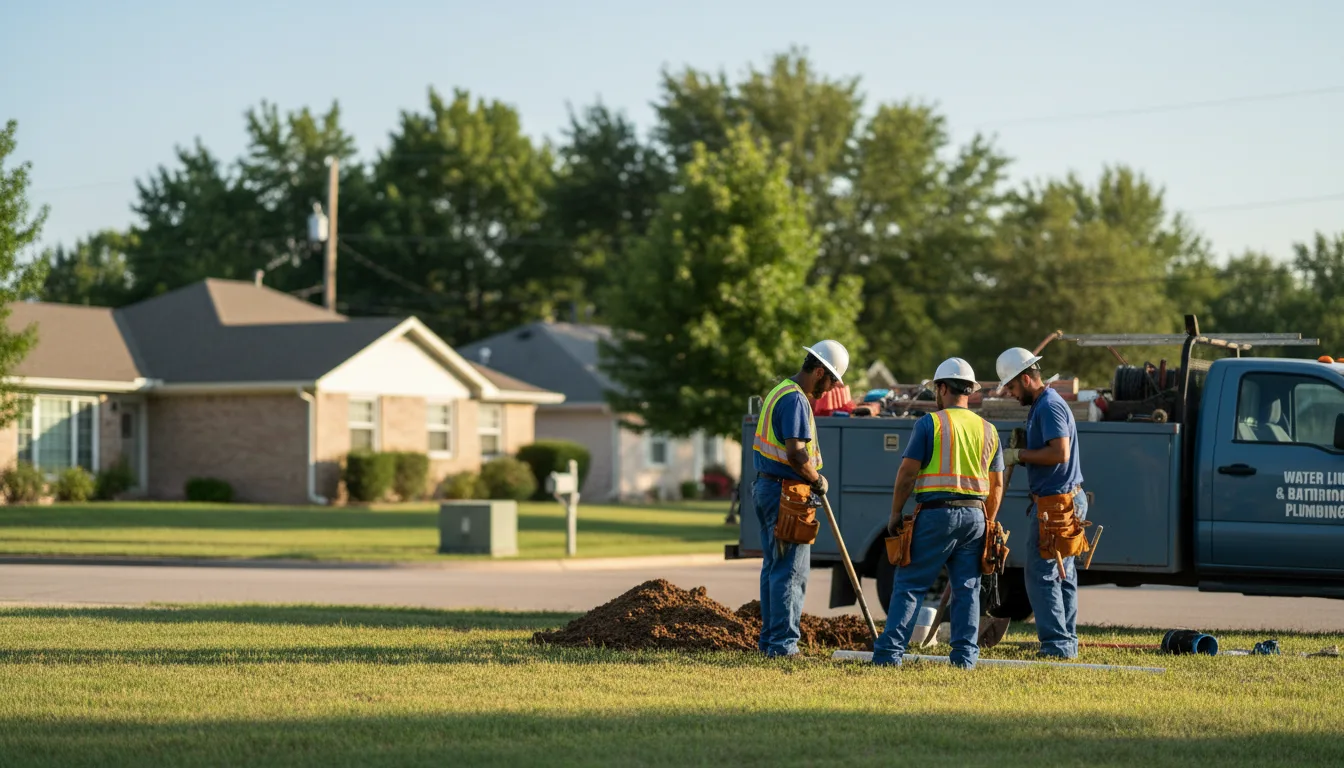 Residential water line and bathroom plumbing service in Cedarville, MI